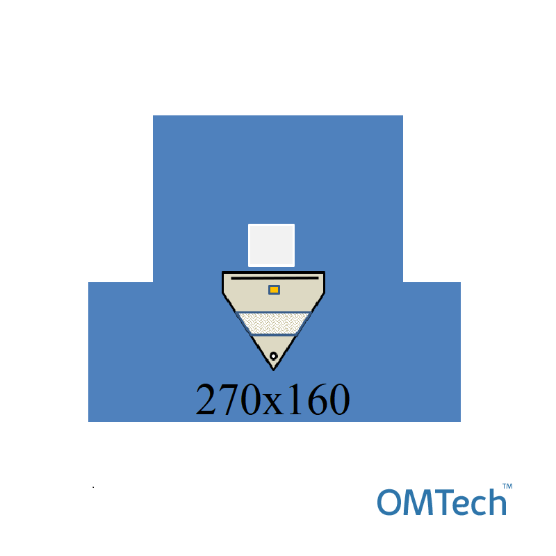 Покриття операційне OMTech™ для гінекологічних операцій (гістероскопія) №2 270см х 160см - на дугу, із захисним покриттям для ніг, (СМС - 35 г/м2), стерильне
